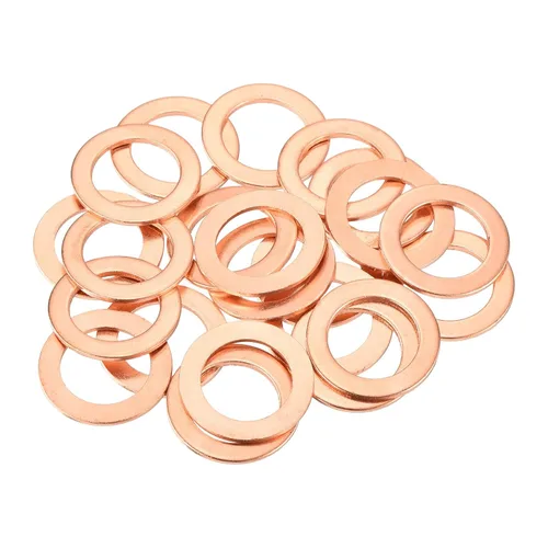 Vista 15 de MECCANIXITY - 52 piezas de arandelas planas de cobre, arandelas de sellado de anillo de trituración métricas mejoradas de cobre de 3x7x1mm