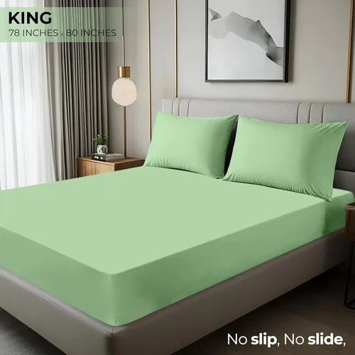 Vista 2 de Utopia Bedding Sábana bajera tamaño King – Sábana inferior – Bolsillo profundo – Microfibra suave – Resistente al encogimiento y a la decoloración