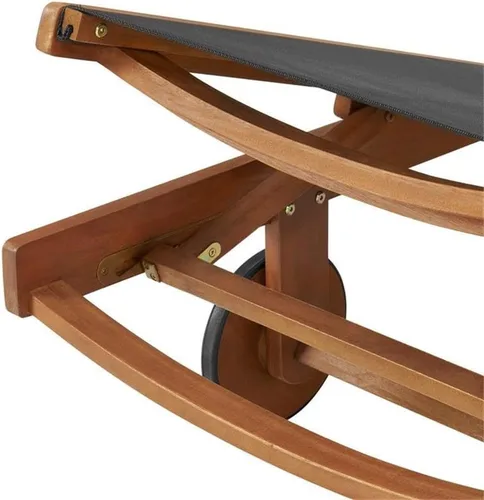 Vista 8 de Juego de 2 sillas reclinables de madera de eucalipto de lujo para exteriores con asiento de malla duradera y marco resistente a la intemperie, 73
