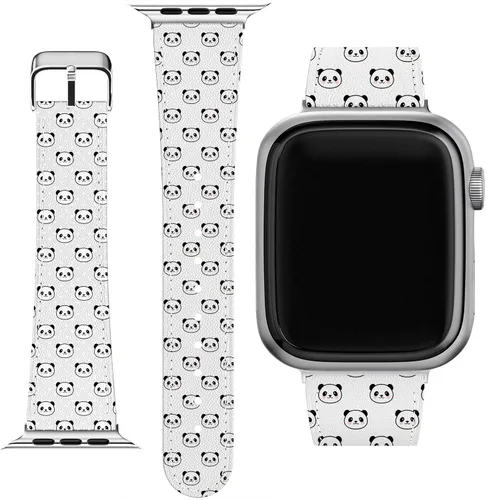 Vista 6 de Correa de muñeca compatible con Apple Watch Series 7/6/5/4/3/2/1/SE y correa a juego para teléfono de 38-40-41-42-1.732-1.772 in, ramas florecidas