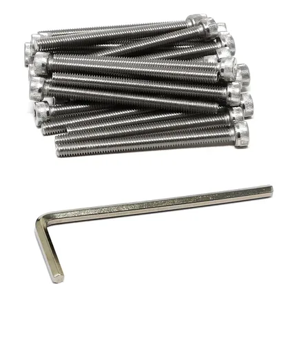 Vista 180 de iexcell Kit de tornillos de cabeza hexagonal de acero inoxidable 304, 100 unidades M2 x 0.157 in, paso de rosca de 0.016 in