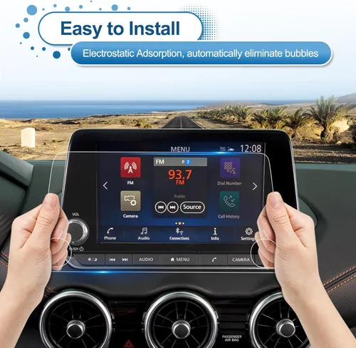 Vista 7 de Protector de pantalla Sentra 2020-2025 para Nissan Sentra (SV/SR) pantalla táctil de 8 pulgadas, vidrio templado 9H 2023 2024 2025, accesorios