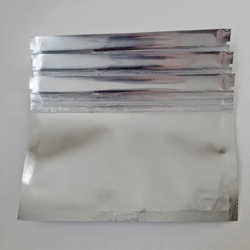 Vista 2 de Bolsas de aluminio / aluminio (Plateado / Claro) - Mylar Ziplock Bolsas de sellado térmico - Almacenamiento de alimentos - Empaquetado a prueba