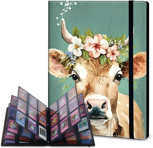 Vista 16 de Rossy Carpeta para tarjetas de 4 bolsillos, 400 tarjetas, carpeta de colección de tarjetas, álbum de tarjetas de doble cara, tarjetero para tarjetas