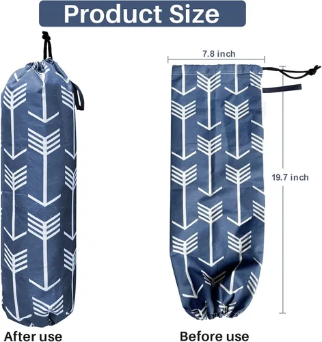 Vista 2 de TOGETRUE Soporte para bolsas de plástico, soporte de pared grande para almacenamiento de bolsas de plástico, dispensadores de bolsas de compras