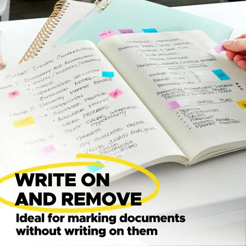 Vista 4 de Post-it Flags 683-5CF, 5 Colors, 0.47 inch x 1.70 inch, Set of 2, 200 Total Flags