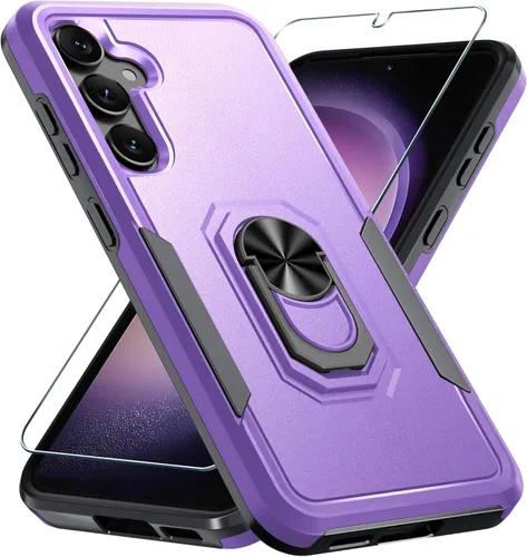 Vista 11 de Funda compatible con Samsung Galaxy S22 con protector de pantalla (no para S22+), resistente a prueba de golpes, funda de teléfono de cuerpo