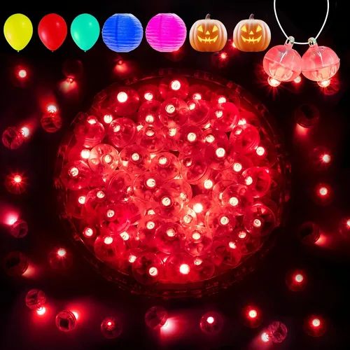Vista 13 de Aogist - 50 piezas de luces de globo con gancho, tiempo de espera prolongado, luz mini impermeable para fiesta de cumpleaños, boda, Navidad, 10