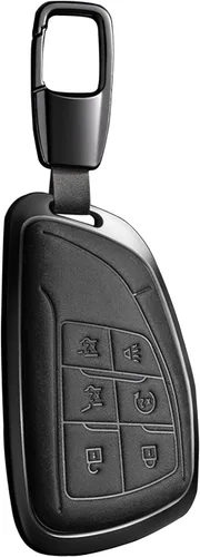 Funda de cuero para llavero para Suburban Tahoe Yukon Denali Sierra Silverado Buick Envision Avenir 2021-2025 (marrón-1)