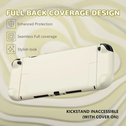 Vista 5 de PlayVital Hard Case for Nintendo Switch 2 with Extra Stand & Thumb Grip Caps Split Design, Dockable Protective Full-Body Shell Cover for Nintendo