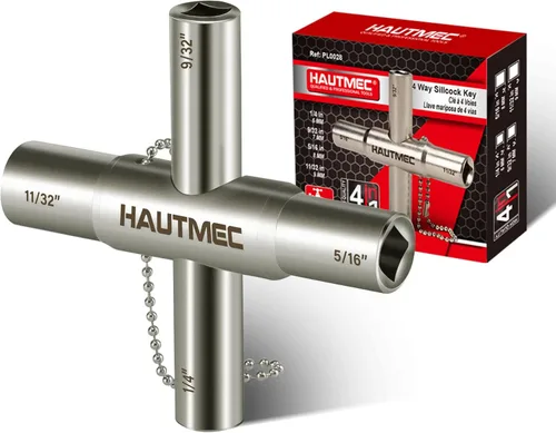 Vista 8 de HAUTMEC - Llave de agua de 4 vías (PL0028-4, 4 unidades) para llave de grifo, válvula y espiga de 1/4", 9/32", 5/16", 11/32