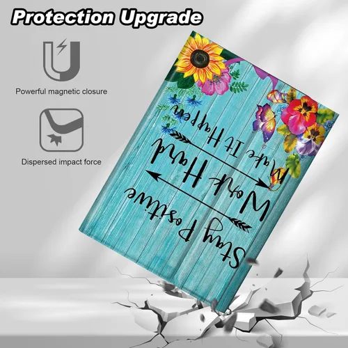 Vista 6 de DEGDFSGR Funda para Samsung Galaxy Tab A8 10.5 con teclado, teclado inalámbrico desmontable cierre magnético, funda protectora para Samsung Tab A8