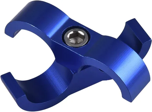 Vista 6 de Abrazadera separadora de manguera 6AN, abrazaderas de montaje de tubería de combustible, adaptador de montaje de manguera de aluminio para manguera