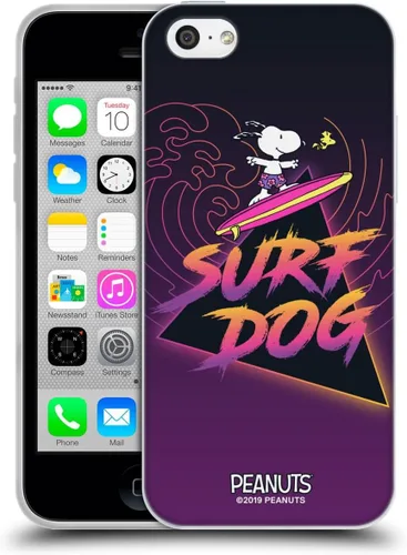 Vista 112 de Head Case Designs Funda de gel suave con licencia oficial de Peanuts Tropical Surf Snoopy Aloha Disco compatible con Apple iPhone 13 Mini
