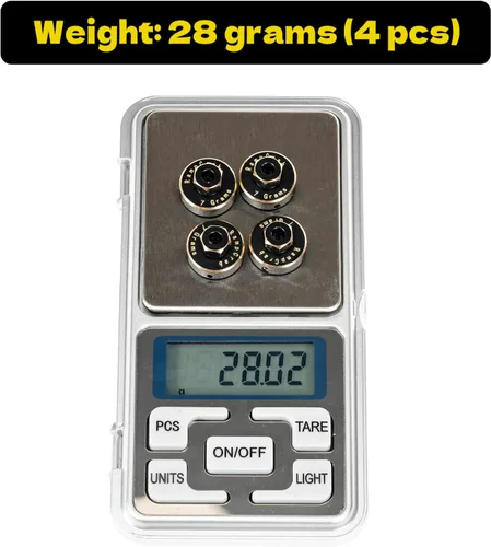 Vista 6 de Kit de extensión de cubos de rueda hexagonales + 0.197 in para SCX24 AX24, espaciadores de rueda de cubo hexagonal extendido de latón, piezas