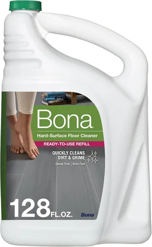 Vista 11 de Bona Spray limpiador de pisos multisuperficie, 32 onzas líquidas, aroma a menta y limón, recargable, solución de limpieza de suelos sin residuos