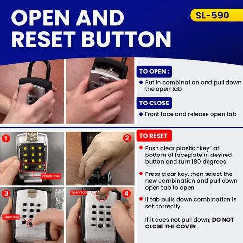 Vista 4 de Caja de seguridad con botones KeyGuard, SL-590