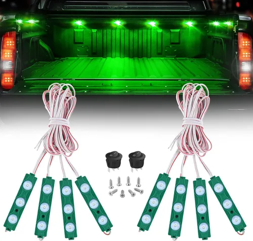 Vista 11 de Nilight 2 tiras de luces estroboscópicas de rejilla de camión de 24 pulgadas, 384 luces LED de emergencia, color ámbar, flexible, intermitente