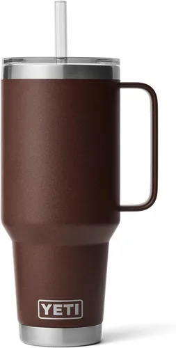 Vista 22 de YETI Rambler - Vaso de 25 onzas con asa y tapa con popote, vaso de viaje para agua, vaso aislado al vacío con asa, acero inoxidable, apicultor