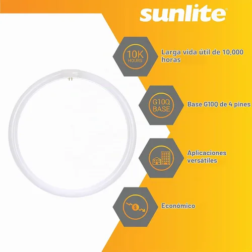 Vista 3 de Sunlite - Luz fluorescente y circular 6500 k luz día