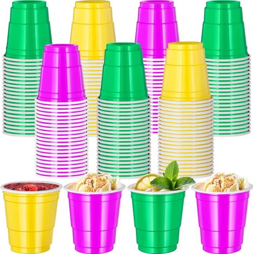 Vista 22 de 500 piezas vasos de chupito de 2 onzas de colores surtidos, vasos de chupito coloridos de plástico neón para beber, degustaciones servidas