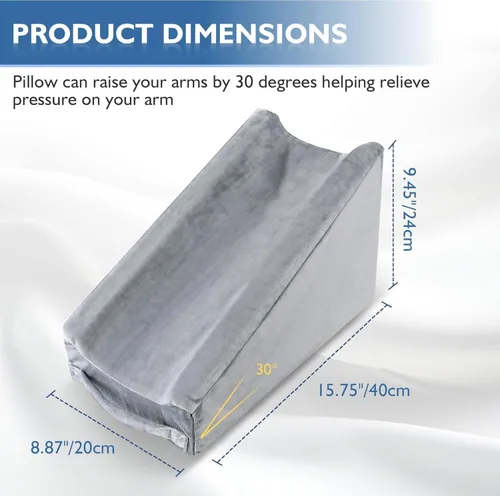 Vista 4 de Almohada de elevación de brazo, almohada de elevación de cuña de brazo excelente, almohada ergonómica de apoyo para codo para dormir, almohadilla