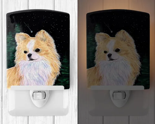 Vista 2 de Tesoros de la Caroline Noche estrellada Chihuahua Luz, 6" x 4," Multicolor