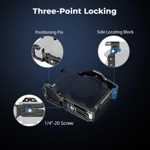 Vista 3 de SmallRig HawkLock Kit de jaula de liberación rápida para Sony Alpha 7R V/Alpha 7 IV/Alpha 7S III/Alpha 1/Alpha 7R IV/Alpha 7 V, jaula completa