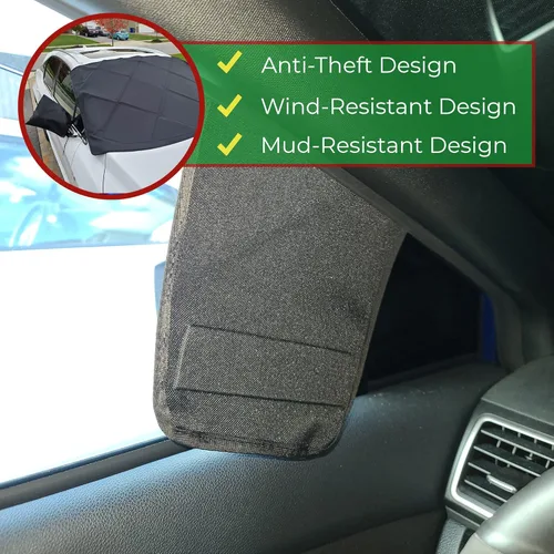 Vista 5 de Autotech Park Cubierta de parabrisas de nieve compatible con Toyota Sienna Minivan 2004-2022, cubierta de parabrisas de ajuste personalizado