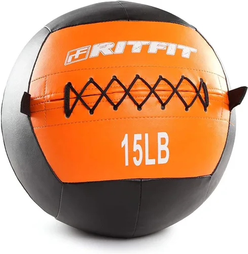 Vista 3 de RitFit Pelota medicinal, pelota de peso, pelota medicinal suave, pelota medicinal de pared, bola de pared suave, juego de bolas de pared, bolas