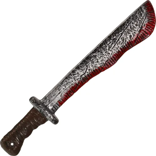 Cuchillo de sangre falso de Halloween para disfraz de machete sangriento artificial cuchillo de sangrado de plástico para disfraces y cosplay