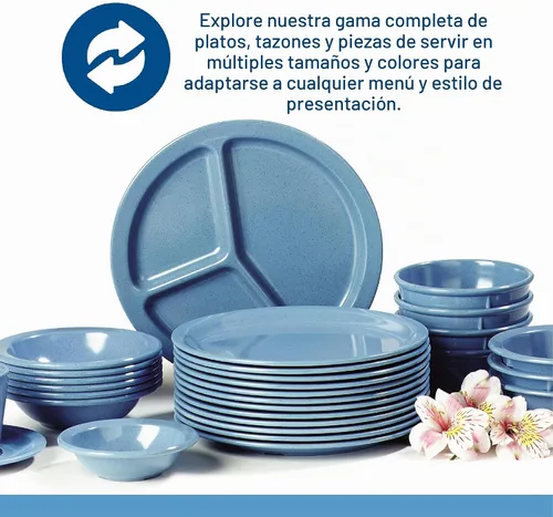 Vista 5 de Carlisle FoodService Products Kingline - Frutero con borde, plato de melamina resistente para servir, 4.75 onzas, 48 unidades, sombra de arena Canela