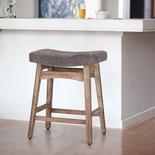 Vista 64 de Sophia & William Taburete de bar de altura de mostrador para isla de cocina, taburetes de mostrador de 24 pulgadas con patas de madera, asiento