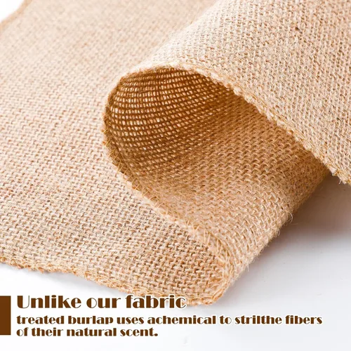 Vista 3 de Preboun 5 manteles individuales de arpillera multiusos de arpillera natural a granel para casa de campo, fiesta, boda, mesa, centros de mesa