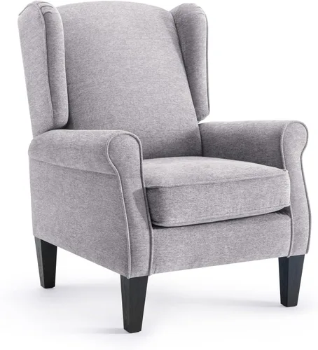 Vista 8 de Silla decorativa moderna, sillón de tela de chenilla con esponja de alta resistencia y patas resistentes, cómoda silla individual para dormitorio