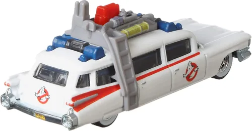 Vista 2 de Hot Wheels Real Riders Ghostbusters Classic ECTO-1 Die-Cast Vehicle 1:64 Scale