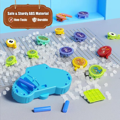 Vista 4 de STEM Gears Juguetes para niños a partir de 3 años, bloques de construcción de aprendizaje creativo, juego de 13 piezas de juguetes de construcción