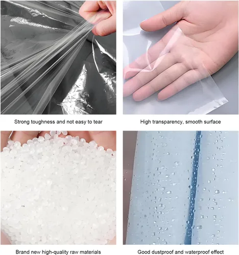 Vista 6 de Paquete de 30 bolsas transparentes para ropa, fundas de ropa de 35.4 pulgadas, bolsas de plástico para ropa, bolsas de limpieza en seco