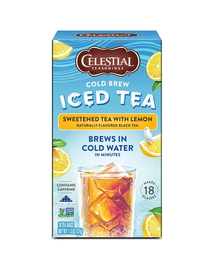 Vista 11 de Celestial Seasonings Té helado Cold Brew, Citrus Sunrise, sin cafeína, 18 bolsas de té (paquete de 6)