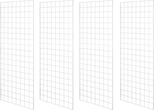 Vista 10 de Paneles de rejilla de grado comercial – Panel de rejilla resistente para cualquier exhibición minorista, 2 pies de ancho x 6 pies de alto, 4 paneles