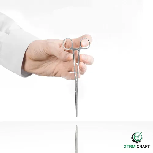 Vista 3 de Pinzas de bloqueo multiusos de hemostático Pean rectas y curvas con dientes serrados, de acero inoxidable - Hemostáticos para enfermeras, fórceps