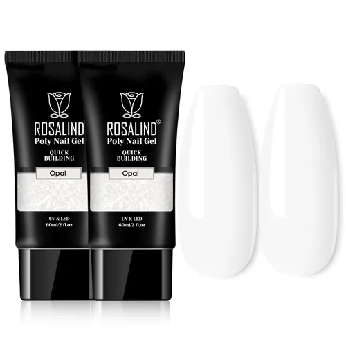 Vista 14 de Rosalind Gel de extensión de poliéster acrílico transparente, paquete de 2 unidades de gel de uñas de 2.1 onzas líquidas, constructor de uñas
