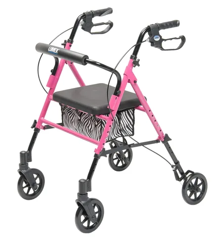 Vista 13 de Lumex Set n' Go - Andadores con asiento para personas mayores, altura ajustable, color azul
