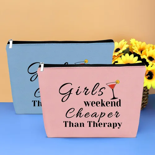 Vista 7 de Mikela Bolsa de cosméticos de regalo de fin de semana para, Azul+Rosa