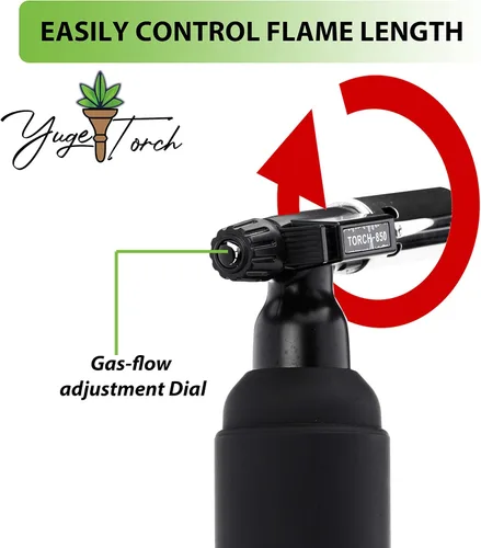 Vista 4 de Soplete de butano prémium para cocinar, soldar y hacer manualidades, soplete de cocina recargable con capacidad de gas de 0.88 oz (25 g), ajustable