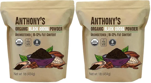 Vista 7 de Anthony's Cacao negro orgánico en polvo, 1 libra, sin azúcar, procesado holandés, sin gluten, sin OMG