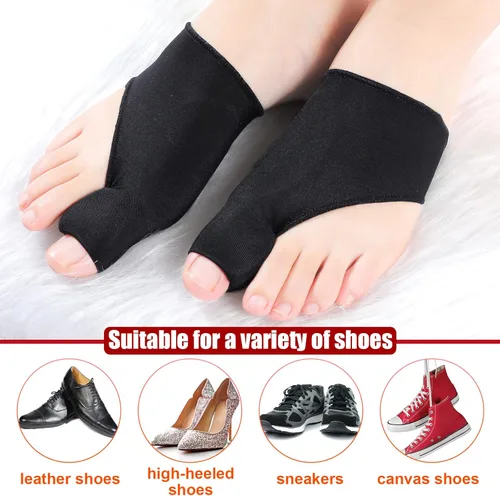 Vista 3 de Tondiamo 4 pares de almohadillas de alivio de juanetes, corrector de juanetes, férula ortopédica, calcetines correctores de juanetes, protector