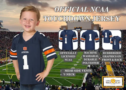 Vista 5 de Little King NCAA Touchdown Pass-Team - Camiseta de fútbol para niños pequeños, tallas 2T 3T 4T 6