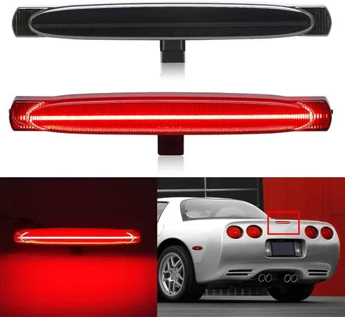 3ª luz de freno LED de repuesto para Corvette C5 1997-2004, luz de freno de montaje alto con lente ahumada, tercera luz de freno central de montaje