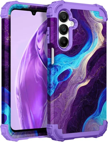 Vista 49 de Hocase Funda para Galaxy A13 5G, resistente a los golpes, protección de goma de silicona suave, funda protectora híbrida de plástico duro